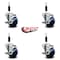 Service Caster 3'' Solid Poly Swivel 7/8'' Expanding Stem Caster Set with Brake, 4PK SCC-EX20S314-SPUS-TLB-78-4 - alternate 4